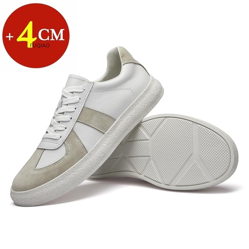 4CM Unsichtbare Höhenerhöhende Herren Kuhleder Schuhe Bequem Atmungsaktiv Lässig Weiche Sohle Lift Elevator Sportschuhe