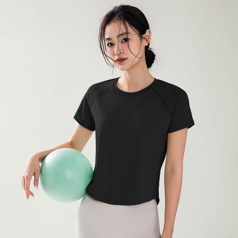 Women's Quick-Dry Breathable Yoga T-Shirt - Slim Fit, Short Sleeve Fitness Top