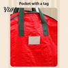 Stackable Storage Solution Round Garland Bag with Reinforced Handles, Waterproof PE Fabric Durable Dustproof Organizer, Zipper Closure Foldable Space