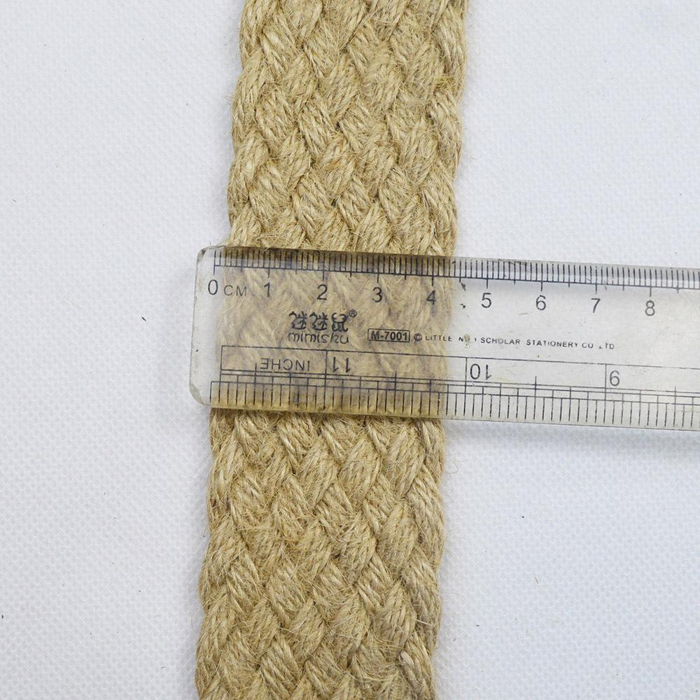 Simple Style Jute and Hemp Webbing: Wide-Narrow Flat Belt for Decorative Packaging and Bundling