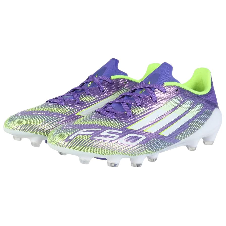 adidas F50 League Soccer Shoes Unisex Purple Green JQ8677