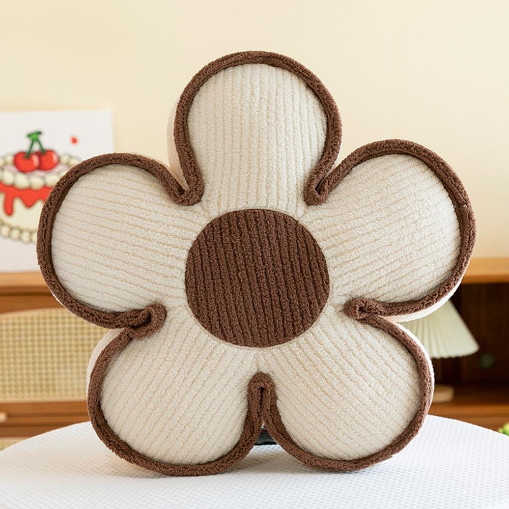 Flower Shaped Chair Cushion Plush Sofa Decor Cushion Multifunctional Flower Pillow  Office