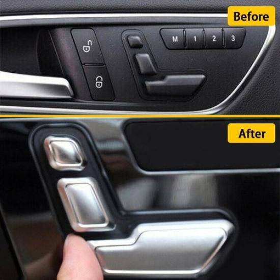 Car Seat Adjust Switch Button Cover Trim For Benz A B C E GLA CLA GLE GLS Class