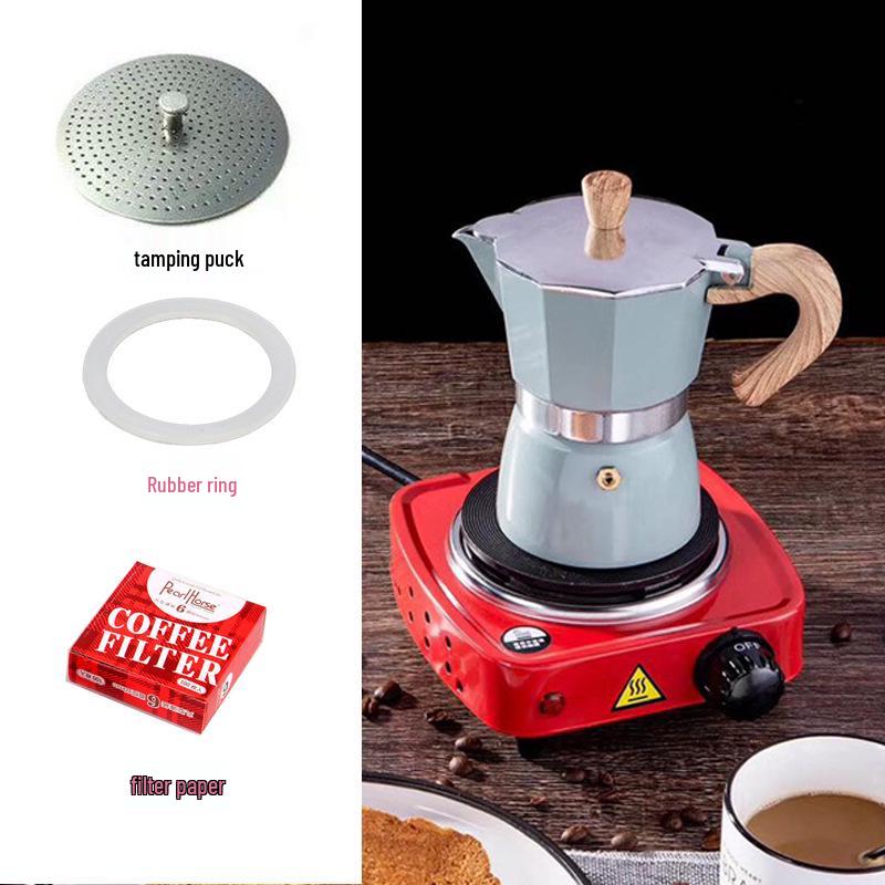 Seiko Octagonal Aluminum Moka Pot - Classic Italian Espresso Maker