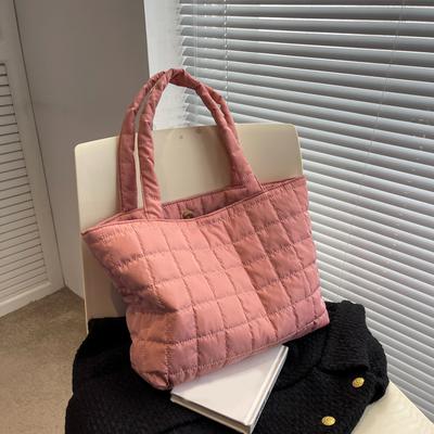 Fashion Shoulder Bag Quilted Autumn Winter Ladies Handbags Rhombus Pattern Shopper Bag Women Solid for Daily Holiday