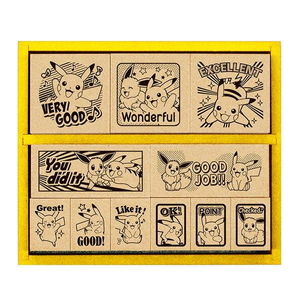 Beverly Pocket Monster English Wooden Reward Stamp (Wooden Rubber Stamp) SDH-119 Teacher Use Set Evaluation Pokemon Character Goods Illustration Cute