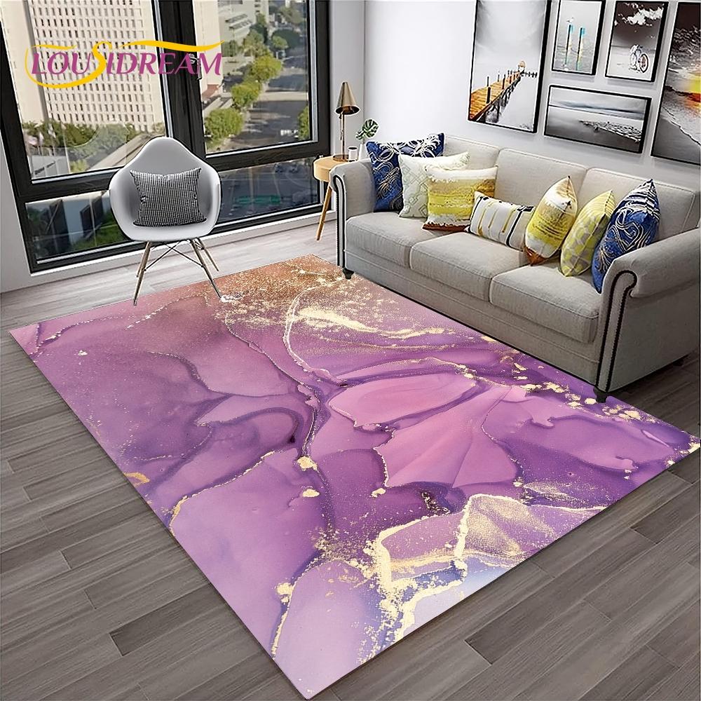 3D Illusion Fluid Colour Irregular Marble HD Carpet Rug for Home Living Room Sofa Doormat Decor,kids Area Rug Non-slip Floor Mat