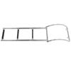 3 Step Pontoon Boat Ladder Stainless Steel Heavy Duty Foldable Telescoping Inboard Swim Deck Ladder with Arched Handle