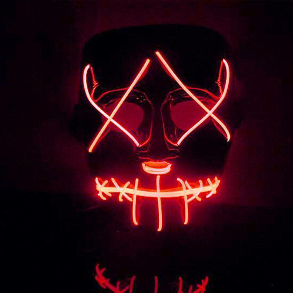 Jason Hockey Mask or Purge Election Year Movie LED Light Up Halloween costume