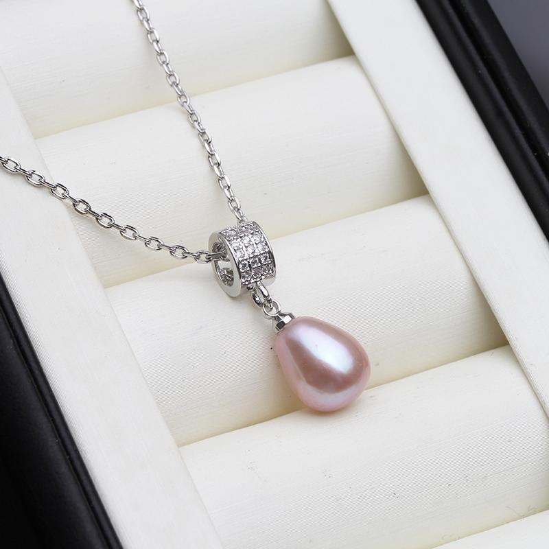 Trend Freshwater Natural Pearl Necklace pendant For Women,Pearl Pendant necklace Wife Engagement Gift
