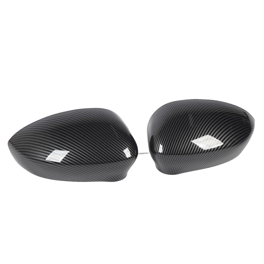 2 Pcs Door Side Rearview Mirror Cover Cap Left Right Wing Mirror Cover Replacement for Fiat 500 2007 To 2020 Carbon