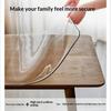 Clear PVC Table Protector Wear Resistant Oil Proof Heat Resistant Antibacterial Mat for Office Conference Meeting Table