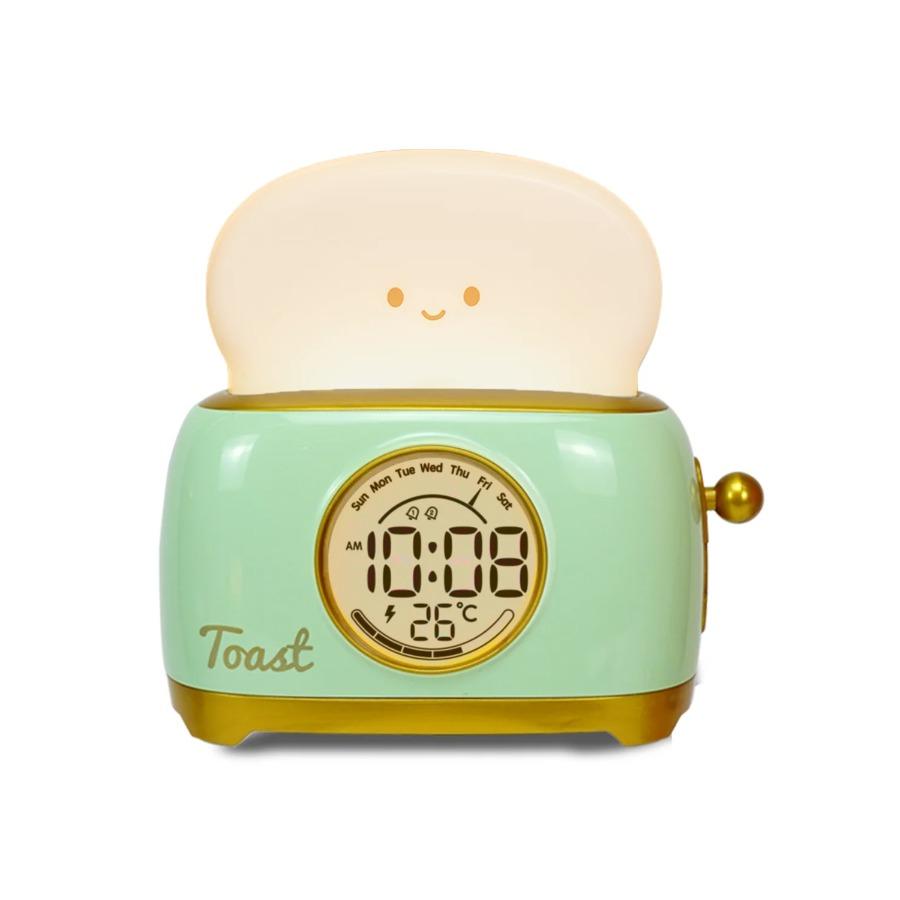 Kid Alarm Clock LED Night Light Digital Clock Children's Sleep Trainier For Home Bedroom Bedside Cute Temperature Display Reloj