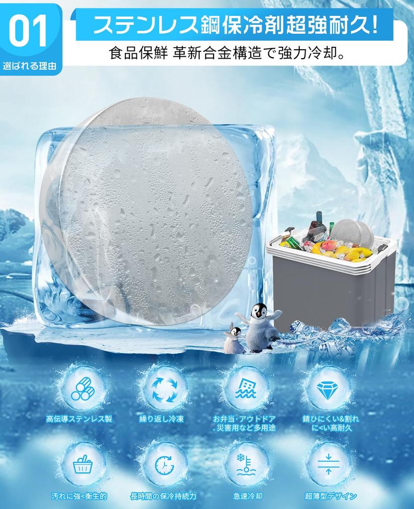 MORISHOP Powerful Ice Packs with Incredible Cold Made of 304 Stainless the Best Cooling Compact and Stainless Steel Ice Reusable Ice Ideal for Summer