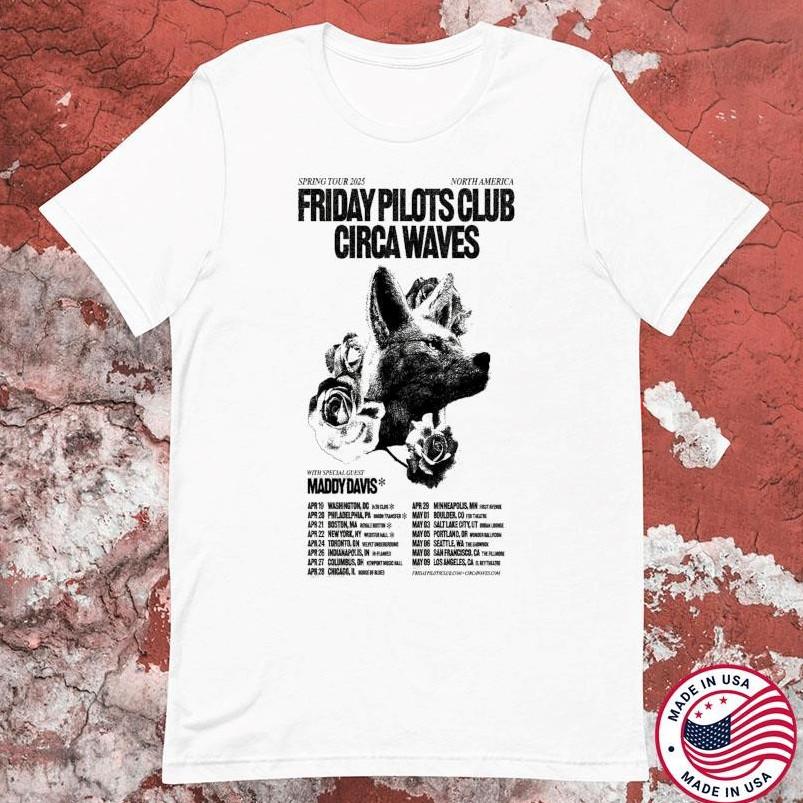 

Футболка Friday Pilots Club Circa Waves Spring Tour 2025, размеры S-4XL 4XL
