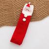 Coral Fleece Christmas Stockings Santa Claus Long Tube Socks Cartoon Hosiery  Children Stocking