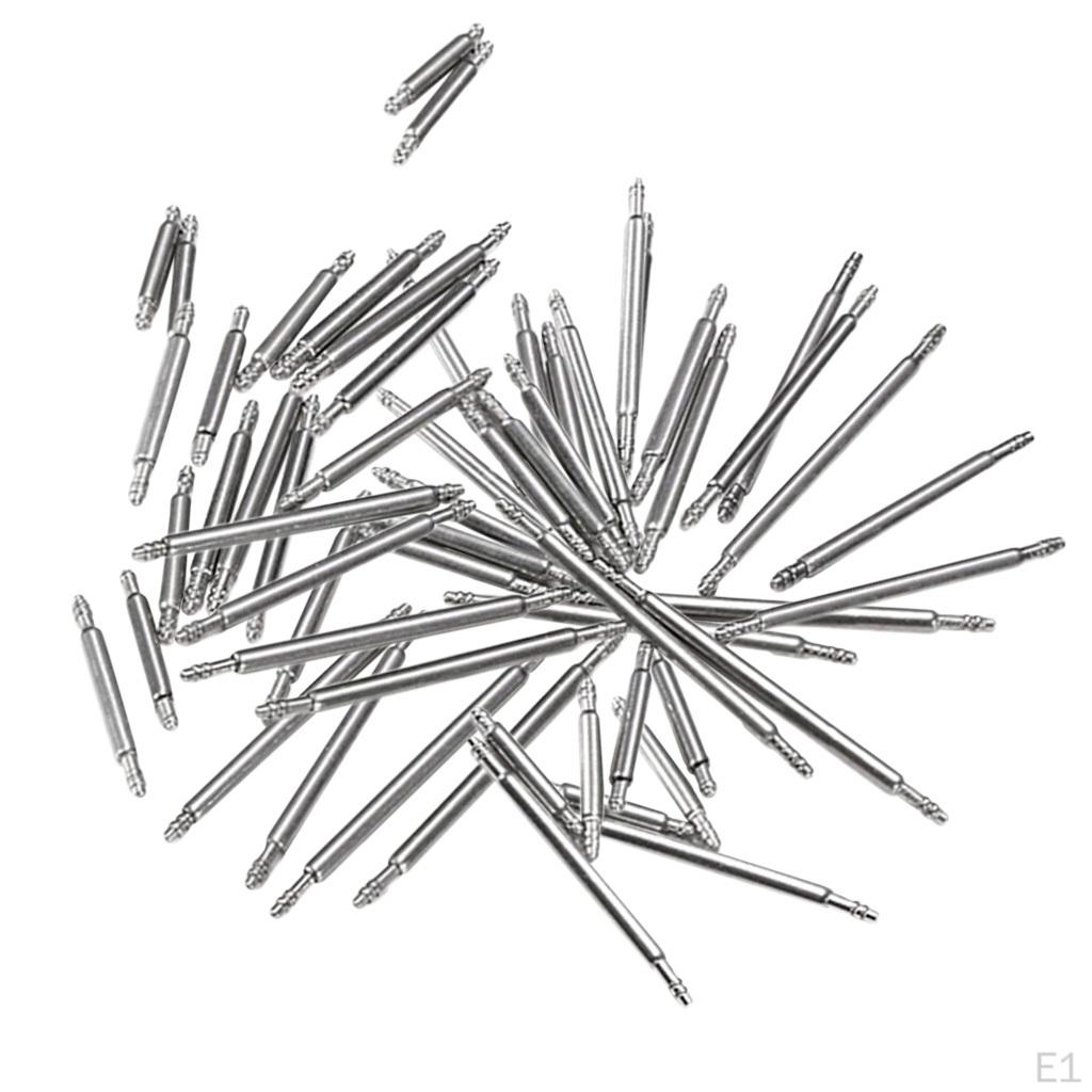 100 Pieces Pins Strap - Silver, 14mm