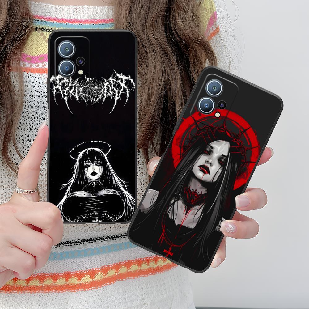 Terror Gothic Art Mobile Phone Case for Huawei P60 P50 P40 P30 P20 P10 P9 P8 Pro Lite Plus Colorful Printing Cover Cover Pretty