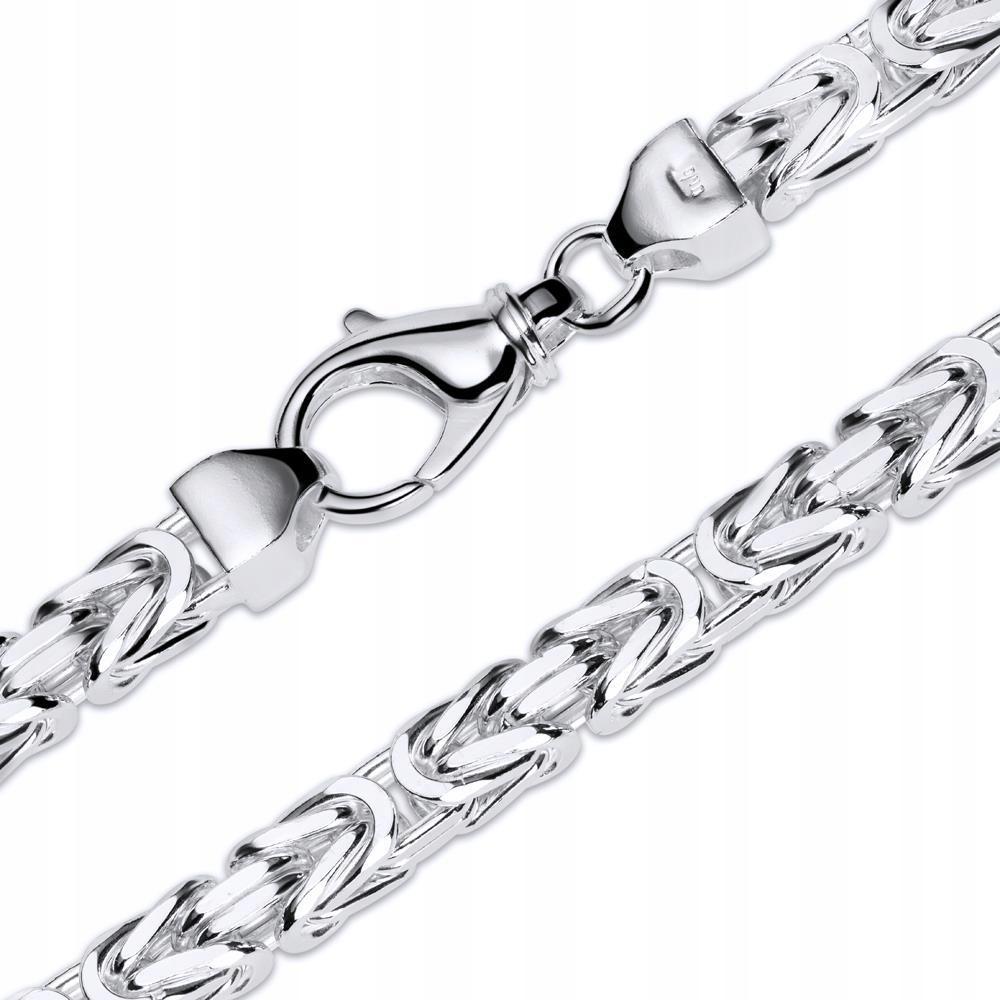 Men' Silver Bracelet 925 Silver Royal Byzantine 5mm/22cm