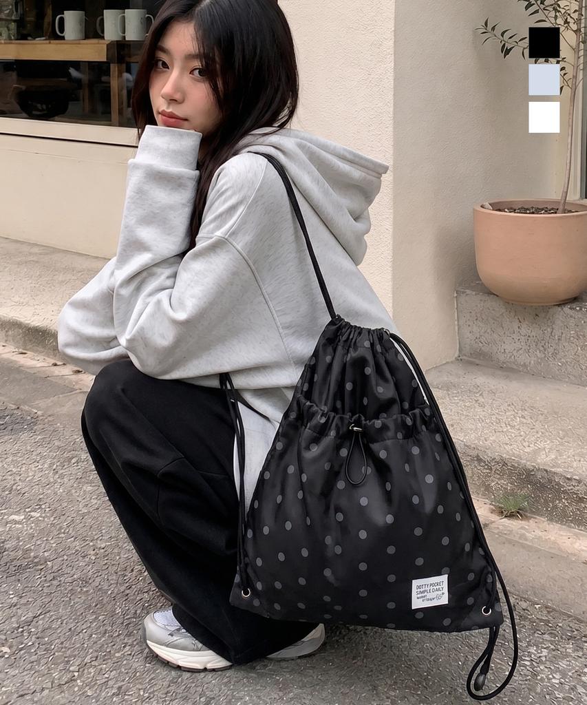 Nuart Studio Dottie Pocket Gym Bag String Bag_3Colors