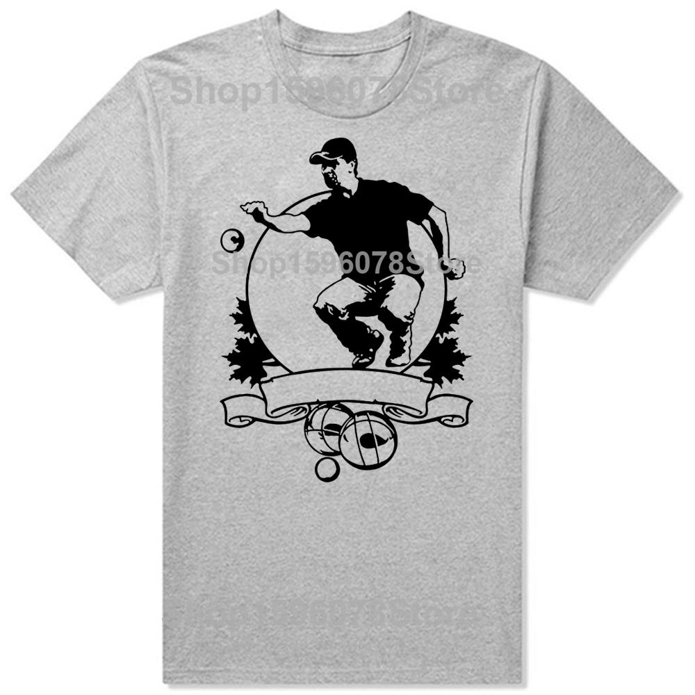 Petanque Kugel Spieler T-Shirt Herren Charakter T-Shirt Euro Größe Original Geschenk Bequem Sommer Normales T-Shirt