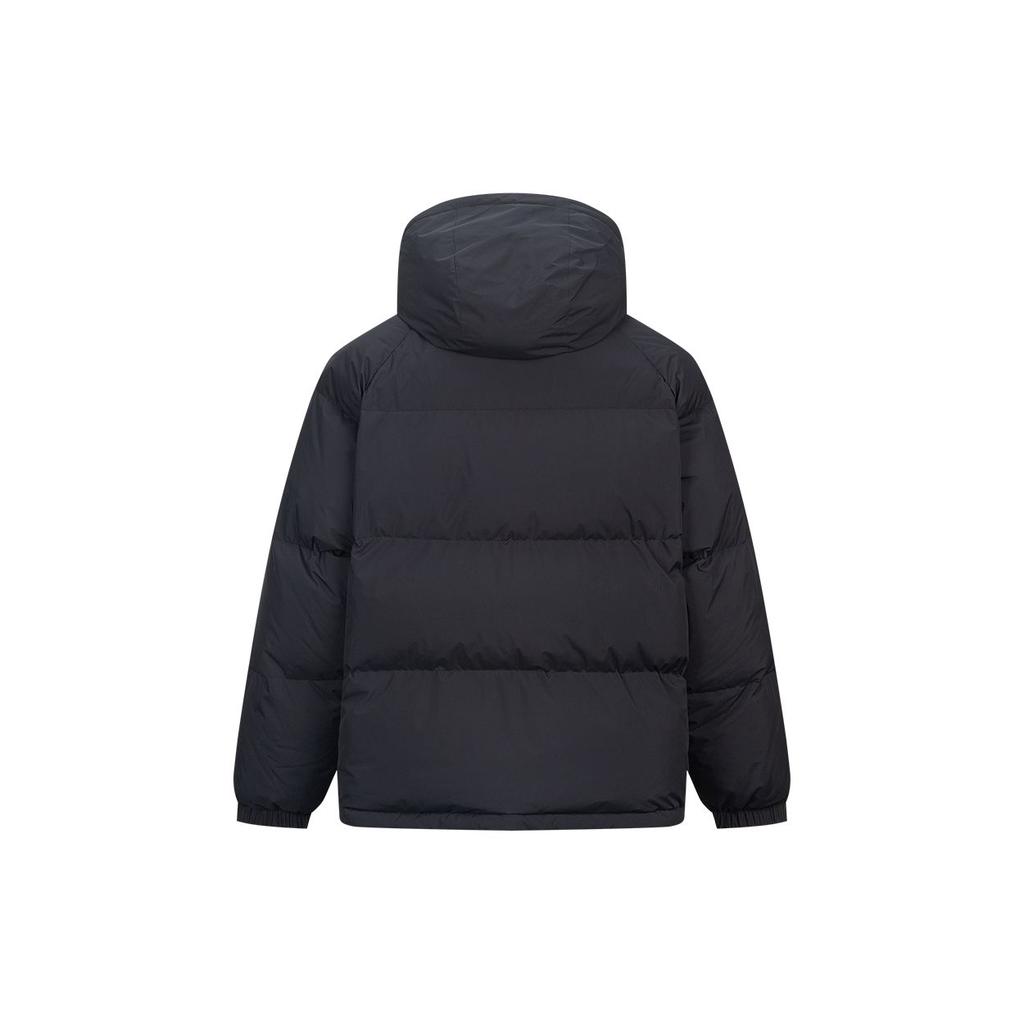 Reebok Stylish Versatile Comfortable Hooded Long Sleeve Puffer Jacket Unisex Outerwear Black 24FRM207UGH0