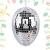 Silver Easter Egg Ornaments Hanging Ornament Set Diy Crochet Sunflower Easter Eggs Holiday Pendent Reflective Glass Disco Ball