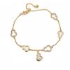 Gold-Plated Gourd Bracelet with Zircon & Mother-of-Pearl - Chic Chinese Retro Hand Jewelry