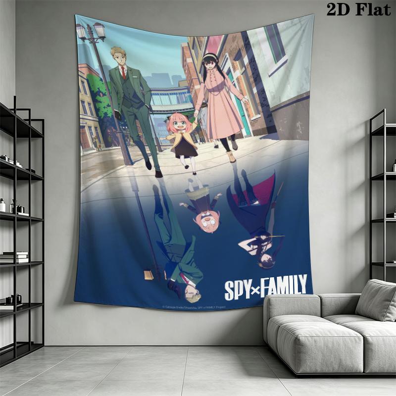 SPY×FAMILY Wall Tapestry Aesthetic Wall Hanging Printed Fabric Blanket Decorative Tapestries for Bedroom Living Room Home Decor