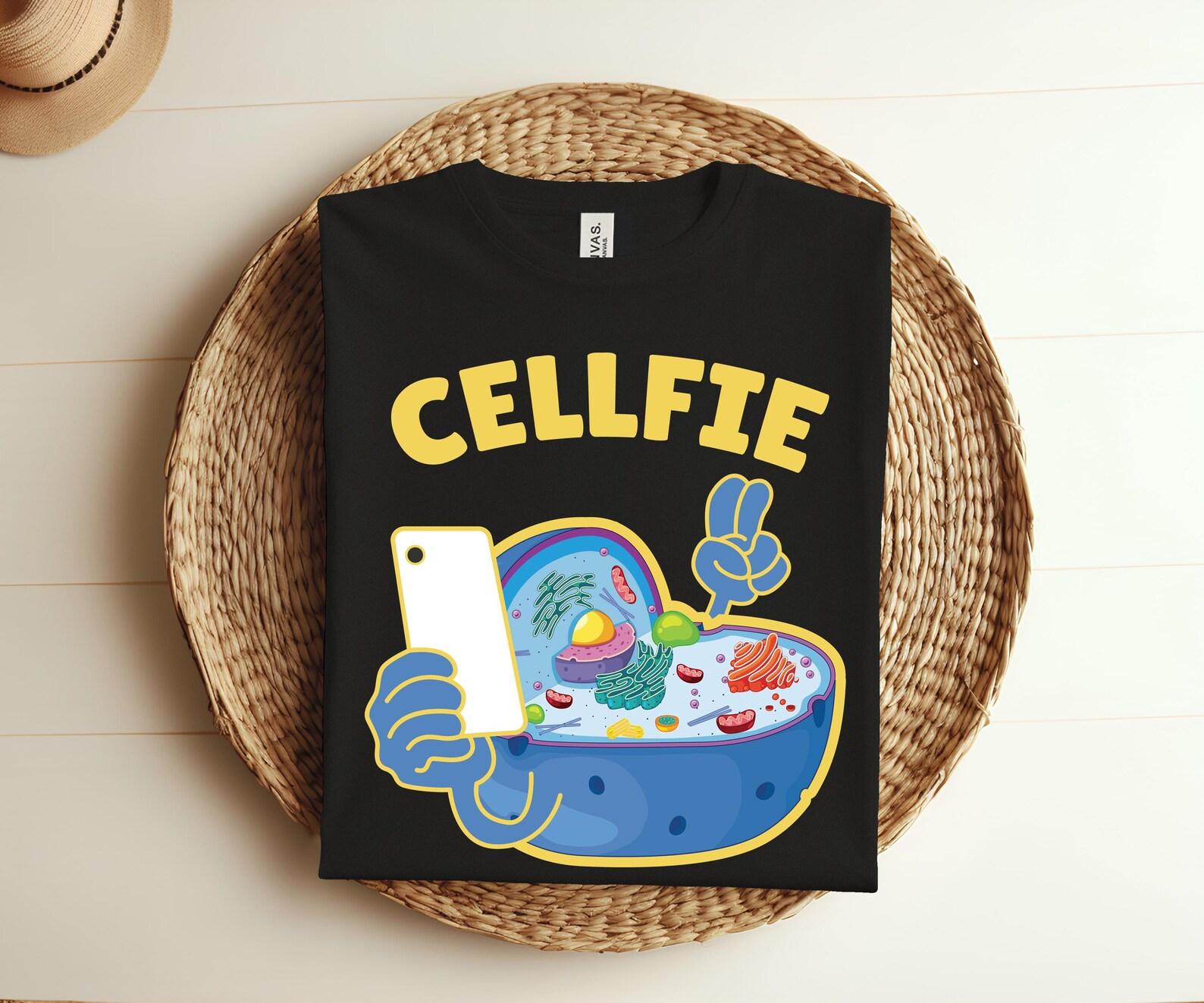 Cell Fie Funny Science Biology Teacher T Shirt T-shirt, Funny Scientist Gift T-shirt, Biology Chemistry Professors Students School Outfit, 130
