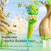 Electric Bubble Machine With Light Handheld Bubble Blowing Toy Automatic Soap Blower Summer Outdoor Toy Cute Dinosaur Bubble Gun