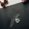 Stainless Steel Metal Net Pocket Lipstick Bag Keychain Interchangeable Silver Color Lip Balm Keychain Y2K Charm Bag Accessories