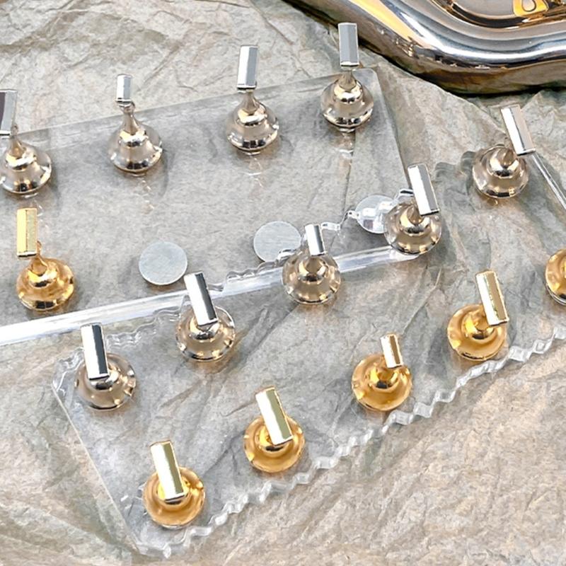 Durable Acrylic Nail Art Practice Stand Magnetic Fingernail Display Holder for False Nails