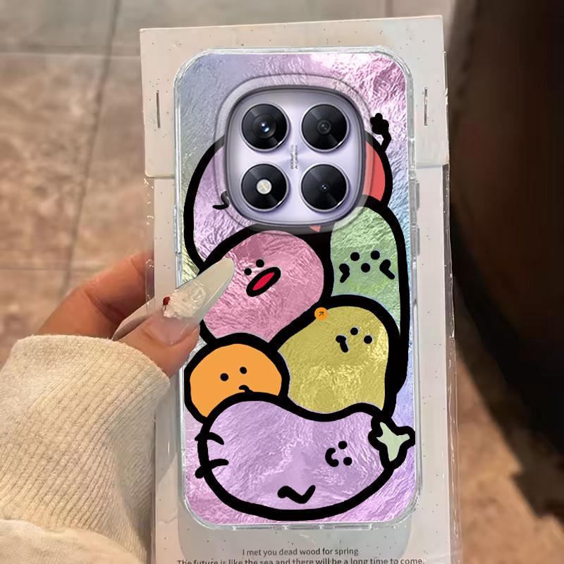 Case For For Redmi Note 14 Pro Plus 13 Pro 14S 14C 13C A3 Xiaomi 14T 13T Pro Phone Cover Orange Cat Cartoon For Redmi A5 TPU Bag