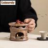 Gilt Burning Tea Warmer Holder Candle Heater Stove Kettle Stand Baked Milk Jar Carbon Furnace Teaware Accessories Decoration