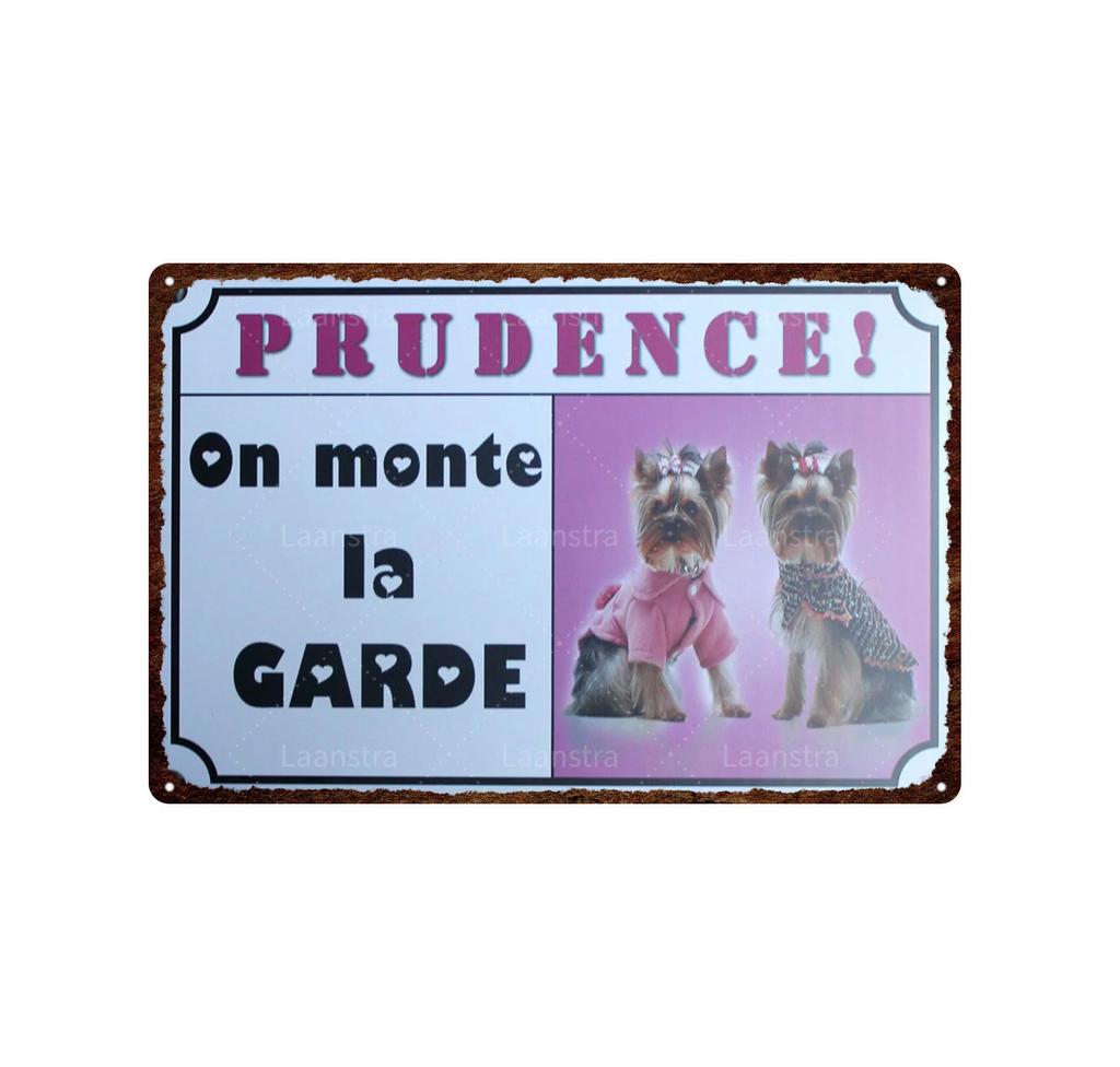 Retro Iron Painting Metal Plaque Attention Animals Dog and Cat Wall Decor Art Poster Tin Signs Bar Home Decoration Painting