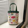 Cute Graffiti Bucket Bag for Women, Ins Style Cartoon Print Round Cylinder Handbag, Korean Fashion Shoulder Tote for Lunch and Daily Use