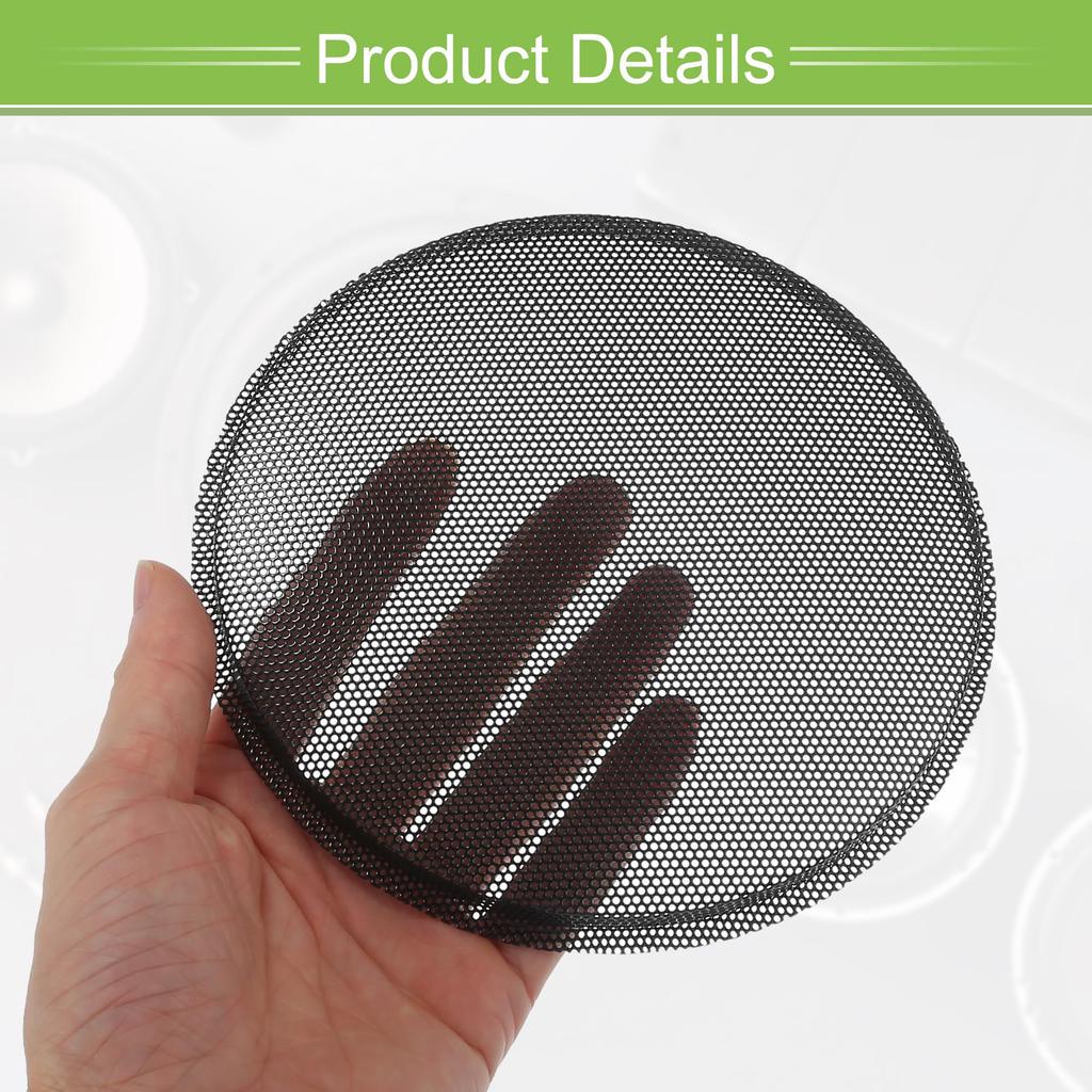 ACROPIX Universal 5.5" Speaker Grill Mesh Frameless Black 1 Pack