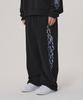 Treasure Vertical Flame Wide Sweatpants Black