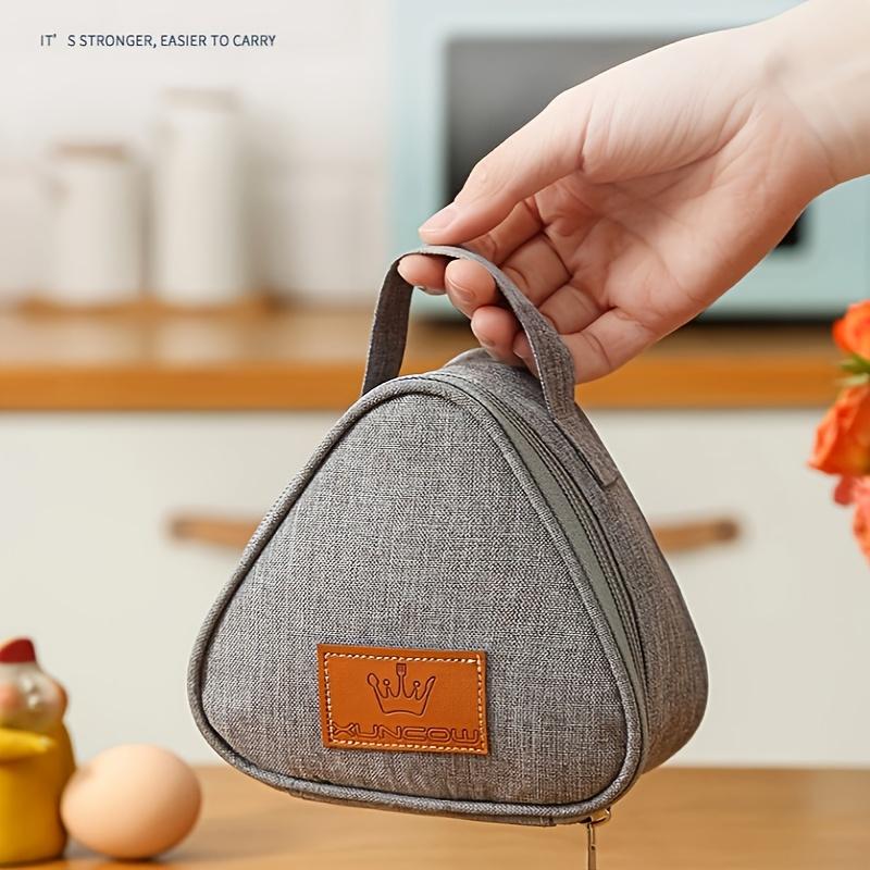 

Triangle Lunch Bag Insulated Mini Oxford Fabric Thermal Tote for Bento Picnic Snacks Cocina Kitchens Accessories сірий