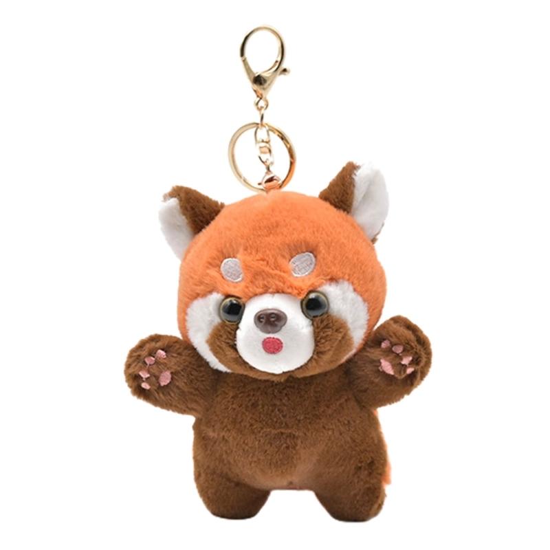 Cute Cartoon Raccoon Toy Keychain Cute Doll Pendant Cute Plush Raccoon Doll Plush Material for Backpacks and Keys 1