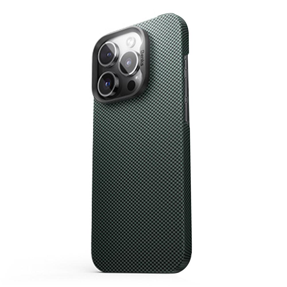 

BENKS Чехол для iPhone 16 Pro Max Кевлар Арамидное волокно Магнитная накладка для телефона Совместим с MagSafe Green