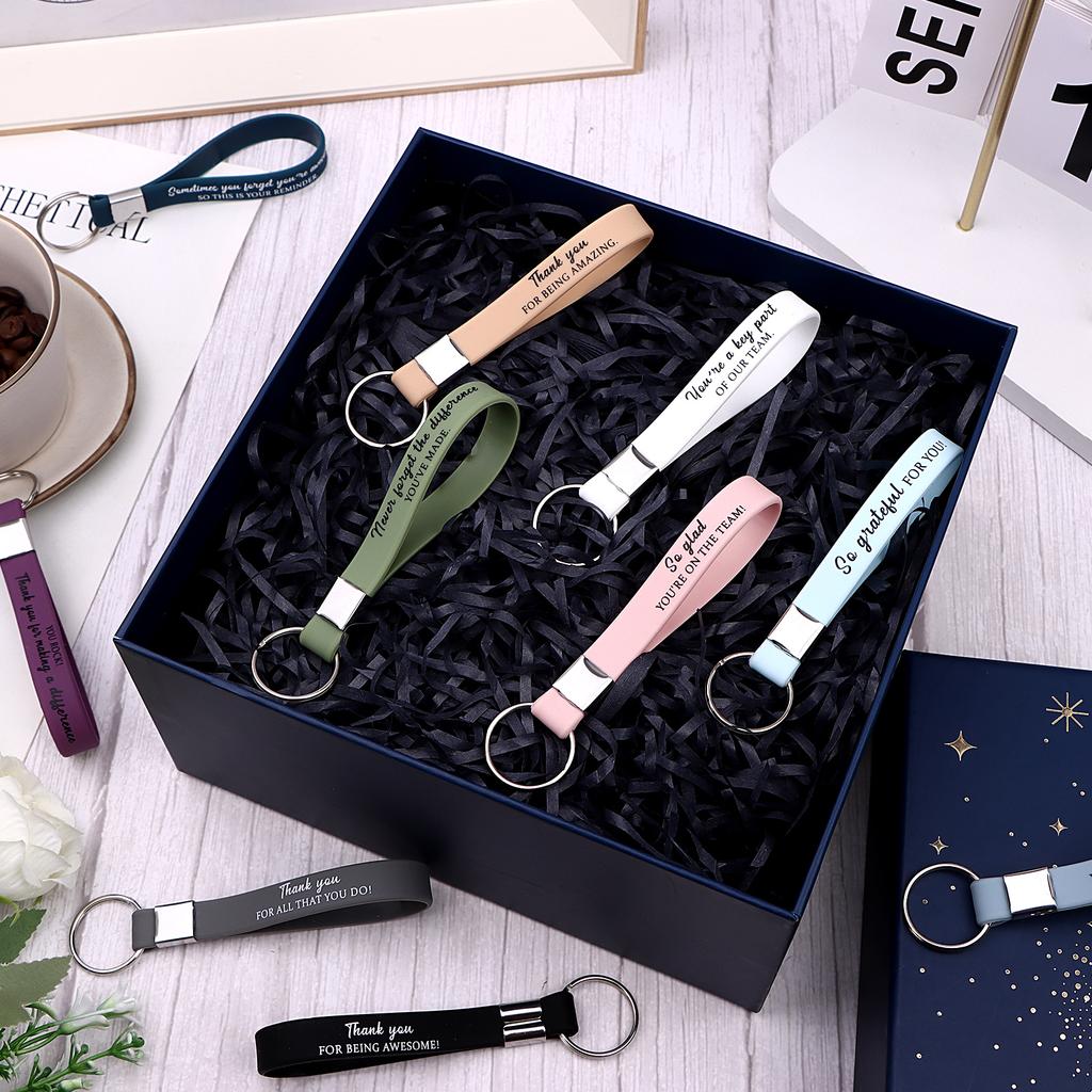 30 sztuk Prezent Doceniający Pracownika Podziękowanie Silikonowy Breloczek Motywacyjny Breloczki Prezent Motywacyjny Doceniający Personel