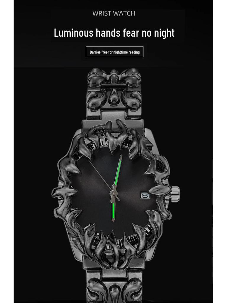 Millennium Y2K Alien Claw Alabaster High-End Waterproof Quartz Watch