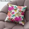Watercolor Floral Print Square Throw Pillow Covers Pattern Cushion Cover Suitable For Sofa Bedroom Car Pillow Cover