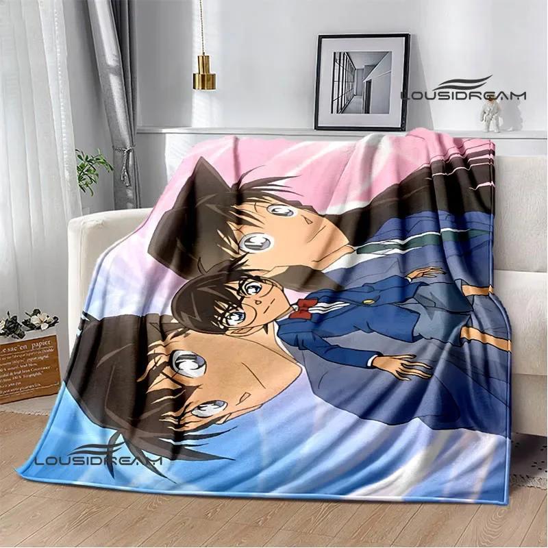Detective Conan Cartoon Printed Blankets Picnic Blanket Warm Flannel Blankets Home Bed Linings Blankets for Beds Birthday Gift