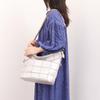 Cowhide Patchwork Shoulder Bag [Peaks Peak] Fold-Over 2-Way