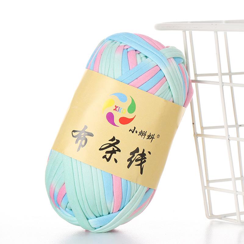 Needlework Knitting Crochet Yarn Printed Fabric Strips Line Colorful Segment Dyed Fabric Strips Line Handmade Diy Knitting Yarn Ball