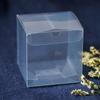 100pcs Packing Box DIY Self-Assembly White Blank Boxes Plastic PVC Transparent Candy Chest Christmas Party Thanksgiving