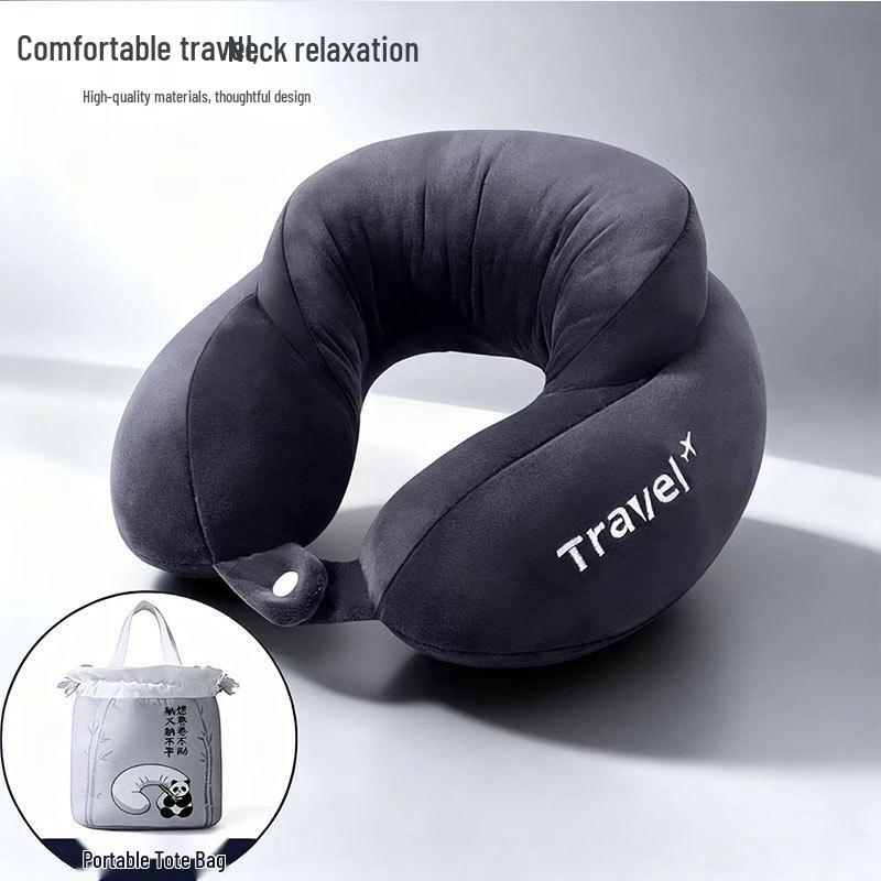 Custom Logo U-Shaped Neck Support Pillow for Airplane Travel